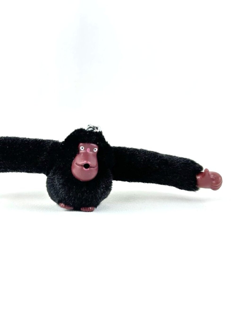 Kipling Monkey Key Chain Purse Charm Davina 6 1/4" L x 2" Black Furry